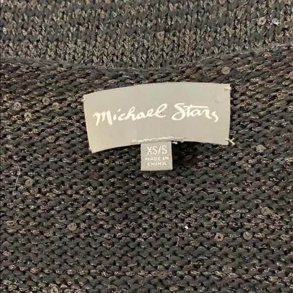 LAST CHANCE Michael Stars knit sweater tank top cowl sequins - Picture 7 of 8